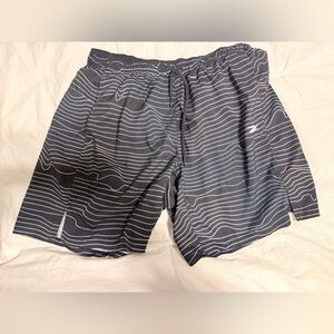 Reebok Black and White Striped Men's Shorts